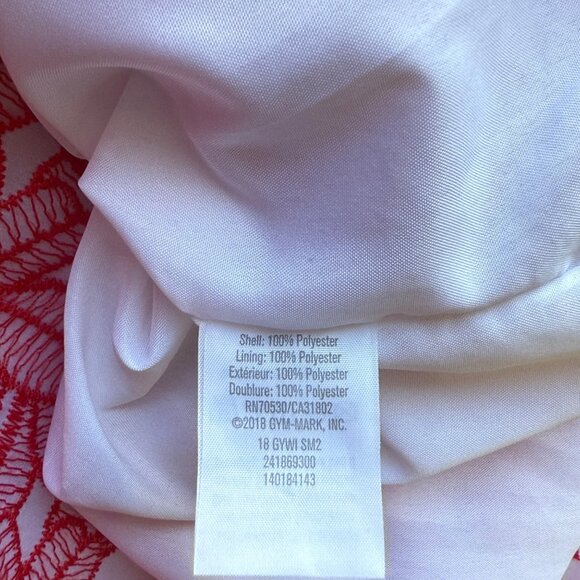 Gymboree Girls Dress Size 7 Red Floral Lace Sleeveless A-Line Style - Picture 7 of 8